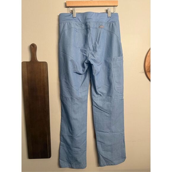 Figs Kade Cargo Drawstring Heathered Indigo Scrub Pants Size Extra Small - Picture 2 of 4